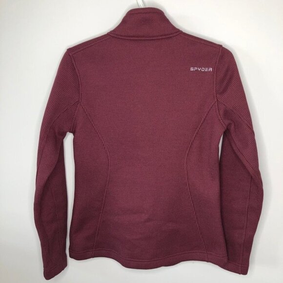 SPYDER Endure Maroon Full Zip Stryke Fleece Jacket Size  Small - Picture 4 of 8